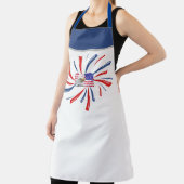 ヴィンテージクール米国国旗のデザインパトリオットBBQグリルシェフ エプロン (インサイチュ)