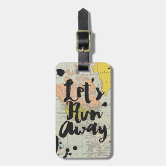 ヴィンテージクール走遠くに旅行タイポグラフィ ラゲッジタグ