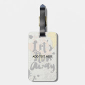 ヴィンテージクール走遠くに旅行タイポグラフィ ラゲッジタグ (裏面縦)