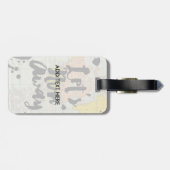 ヴィンテージクール走遠くに旅行タイポグラフィ ラゲッジタグ (裏面横)