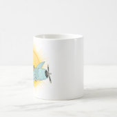 ヴィンテージクール飛行機太陽 コーヒーマグカップ (中央)