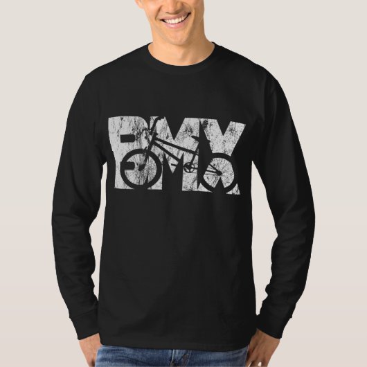 ヴィンテージクールBMXバイクファンレースバイクもしくは自転車に乗る人ボーイズgi Tシャツ (正面)