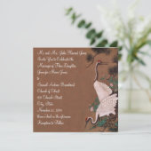 ヴィンテージク日本のレーン結婚式招待状クレーン 招待状 (スタンド正面)