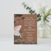 ヴィンテージク日本のレーン結婚式招待状 インビテーションポストカード (スタンド正面)