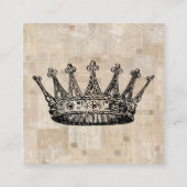 ヴィンテージク王室のラウンアートと古いスタンプの背景 エンクロージャーカード (正面)