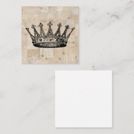 ヴィンテージク王室のラウンアートと古いスタンプの背景 エンクロージャーカード (正面/裏面)