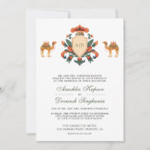 ヴィンテージク王室のレラクメルインディアンヒンドゥー結婚ズ 招待状 (正面)