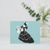 ヴィンテージグはっきりしたラフィックオーブリー女性男性 ポストカード (スタンド正面)