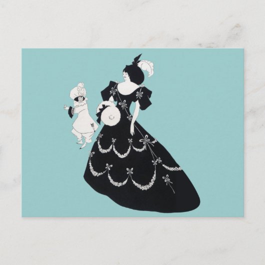 ヴィンテージグはっきりしたラフィックオーブリー女性男性 ポストカード (正面)