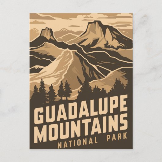 ヴィンテージグアダルーペマウンテンズナショナルパーク シーズンポストカード (正面)
