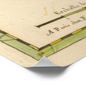 ヴィンテージグアドループの地図(1650) ポスター (角)