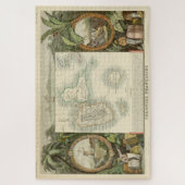 ヴィンテージグアドループ地図（1856年） ジグソーパズル (縦)