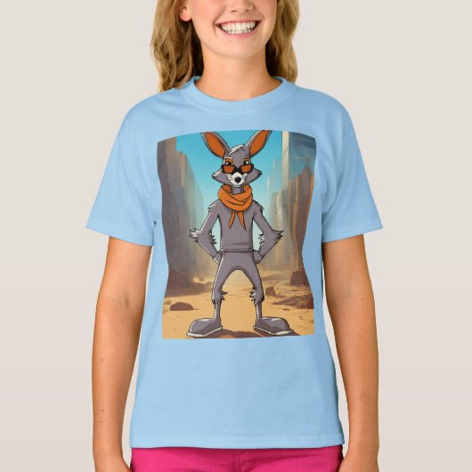ヴィンテージグインスパイアレーWile E. Coyote Tee — ミニマル Tシャツ (正面)