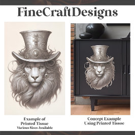 ヴィンテージグエレガントレースチームパンクLion E3Mデコページ 薄葉紙