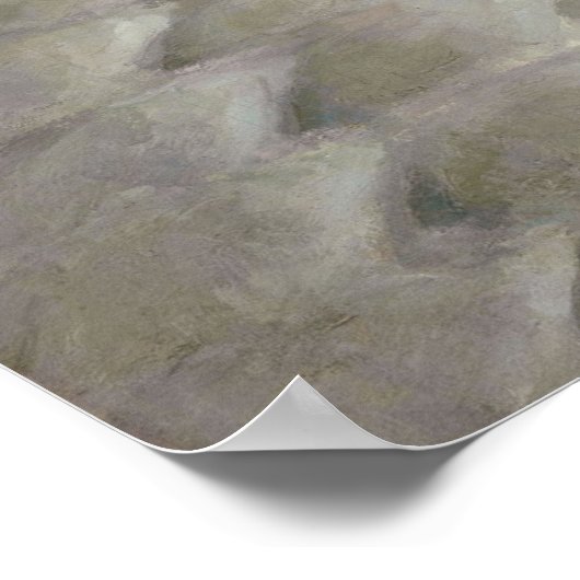 ヴィンテージグスタヴカイレボットパリ通り雨天日 ポスター (角)