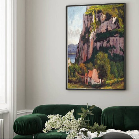 ヴィンテージグスタヴクールベットザロックオブオートピエール キャンバスプリント