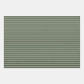 ヴィンテージグストライプリーン ラッピングペーパーシート (正面)