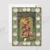 ヴィンテージグッドラックテイ、このハロウィーン ポストカード (正面/裏面)