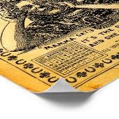 ヴィンテージグッドラックベーキングパウダーサインプリント ポスター (角)