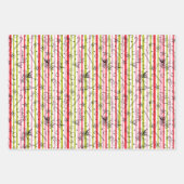 ヴィンテージグラインクリスマススティープパターン ラッピングペーパーシート (正面2)