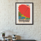 ヴィンテージグラウブンデンスイス旅行ポスター ポスター