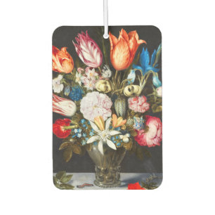 ヴィンテージグラスの花Ambrosius Bosschaer カーエアーフレッシュナー