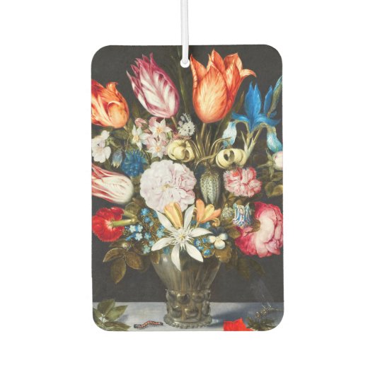 ヴィンテージグラスの花Ambrosius Bosschaer カーエアーフレッシュナー (正面)