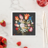 ヴィンテージグラスの花Ambrosius Bosschaer スタンダードカクテルナプキン (インサイチュ)
