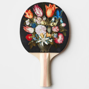 ヴィンテージグラスの花Ambrosius Bosschaer 卓球ラケット