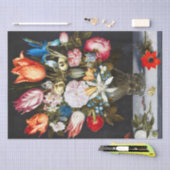 ヴィンテージグラスの花Ambrosius Bosschaer 薄葉紙 (クラフト)