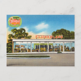 ヴィンテージグラスハウス、花壇 ポストカード