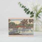 ヴィンテージグラスボトムボーツフロリダポストカード ポストカード (スタンド正面)