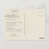 ヴィンテージグラスラインアート写真ありがとうポストカード ポストカード (裏面)