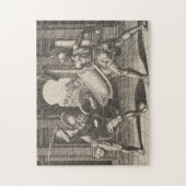 ヴィンテージグラディエーターソードファイトイラストレーション(1560) ジグソーパズル (縦)