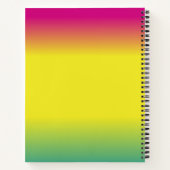 ヴィンテージグラデーションコンサートポスターと写真カスタム付き ノートブック (裏面)