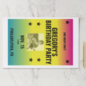 ヴィンテージグラデーションコンサートポスターカスタムランチョンマット ペーパーパッド (インサイチュ)