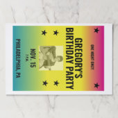 ヴィンテージグラデーションコンサートポスターカスタムランチョンマット ペーパーパッド (正面)