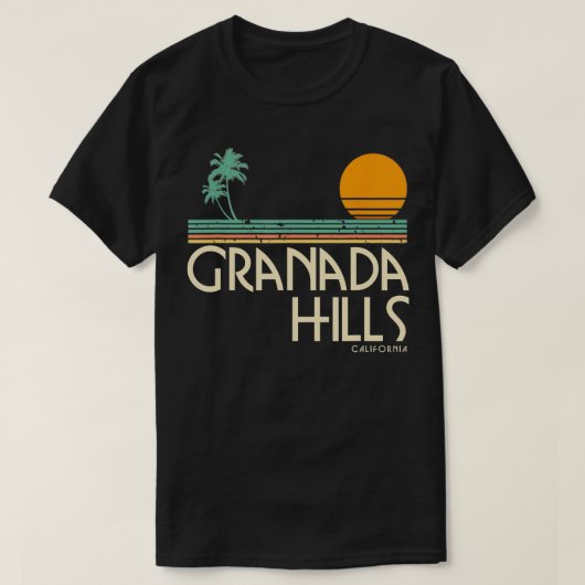 ヴィンテージグラナダヒルズカリフォルニア Tシャツ (デザイン正面)