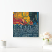 ヴィンテージグラナダフェスティバル1921平方ウォールクロック スクエア壁時計 (ホーム)