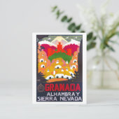 ヴィンテージグラナダ旅行ポスター ポストカード (スタンド正面)