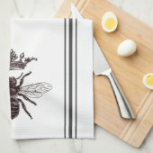 ヴィンテージグラフィッククイーンビー キッチンタオル (四つ折り)