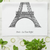 ヴィンテージグラフィックパリザエッフェルタワー キッチンタオル (折り畳み)