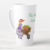 ヴィンテージグラフィックフローラ カフェラテマグ (左アングル)