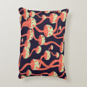 ヴィンテージグラフィックマッシュルームのシームレスなパターン アクセントクッション (裏面(縦))