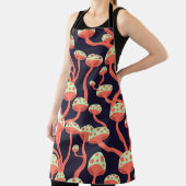 ヴィンテージグラフィックマッシュルームのシームレスなパターン エプロン (インサイチュ)