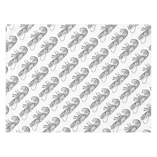 ヴィンテージグラフィックロブスター テーブルクロス (正面(横))