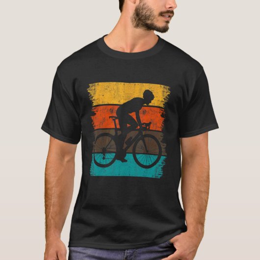 ヴィンテージグラフィックロードバイクサイクリストサイクリングスポーツRo Tシャツ (正面)