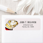 ヴィンテージグラフィック英語ホワイトブルドッグペット ラベル (インサイチュ)