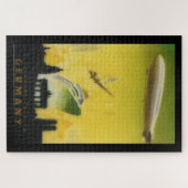 ヴィンテージグラフツェッペリン旅行ポスターパズル ジグソーパズル (横)