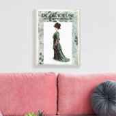 ヴィンテージグラマリーレディファッションイラストレーション キャンバスプリント (インサイチュ (リビング))